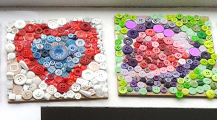 Button mosaics